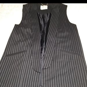 Calliope Pinstriped Vest, Long Like New Large